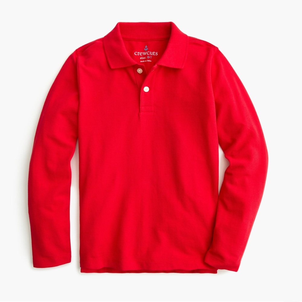 Crewcuts Long Sleeve Piqué Polo Shirt